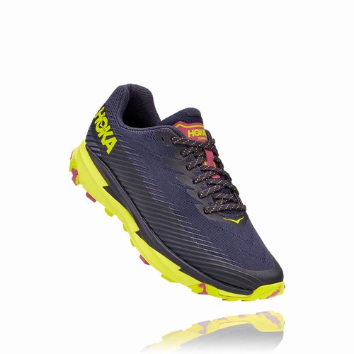 Hoka One One TORRENT 2 Trail Running Shoes For Women India Navy/Black/Green IN-3460